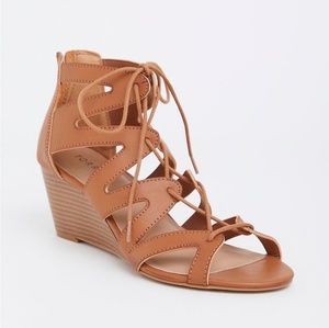 Lace Up Cage Wedge